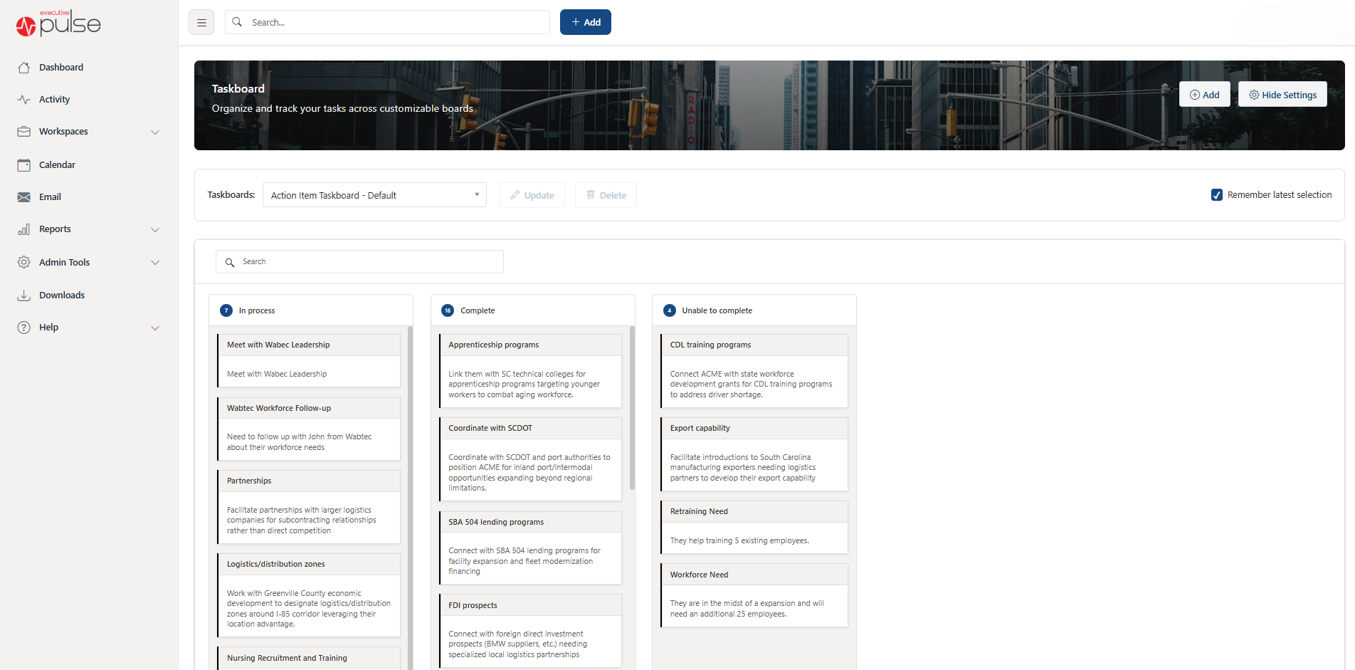 Collaborative Taskboards